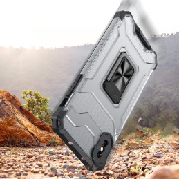 Crystal Ring Case šarvuotas hibridinis korpuso dangtelis + magnetinis laikiklis iPhone XS Max žalias
