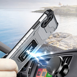 Crystal Ring Case šarvuotas hibridinis korpuso dangtelis + magnetinis laikiklis iPhone XS Max žalias