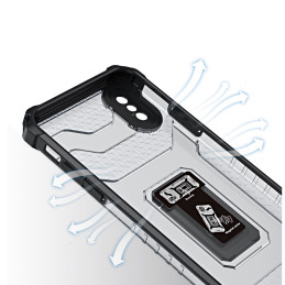 Crystal Ring Case šarvuotas hibridinis korpuso dangtelis + magnetinis laikiklis iPhone XS Max žalias