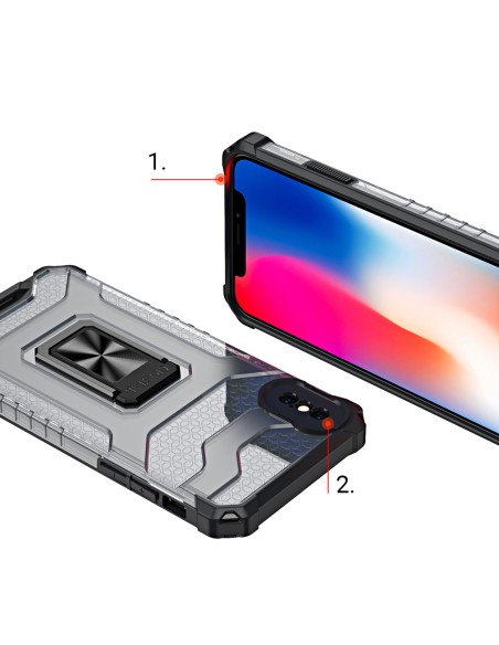 Crystal Ring Case šarvuotas hibridinis korpuso dangtelis + magnetinis laikiklis iPhone XS Max žalias Crystal Ring Case šarvuotas hibridinis korpuso dangtelis + magnetinis laikiklis iPhone XS Max žalias