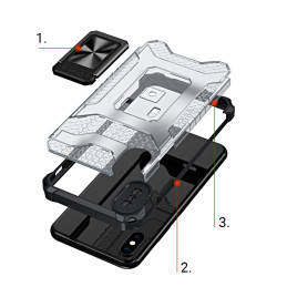 Crystal Ring Case šarvuotas hibridinis korpuso dangtelis + magnetinis laikiklis iPhone XS Max žalias