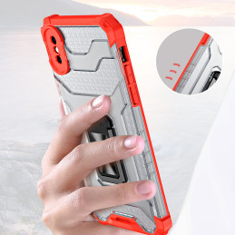 Crystal Ring Case šarvuotas hibridinis korpuso dangtelis + magnetinis laikiklis iPhone XS Max žalias