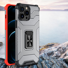 Crystal Ring Case šarvuotas hibridinis korpuso dangtelis + magnetinis laikiklis iPhone 11 Pro mėlynas