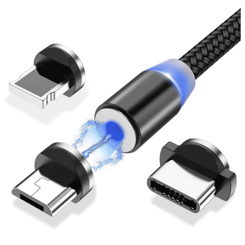Magnetinis kabelis USB microUSB USB-C Iphone...