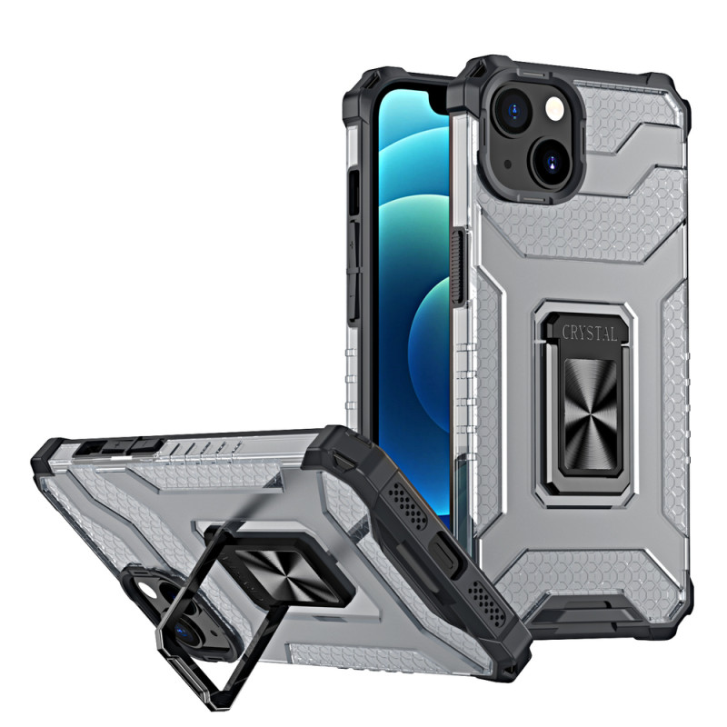 Crystal Ring Case šarvuotas hibridinis korpuso dangtelis + magnetinis laikiklis iPhone 13 mini juodas