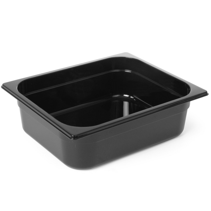 Maitinimo konteineris GN 1/2 juodas polikarbonatas 325x265x150mm 9,5L Hendi 862414 Maitinimo konteineris GN 1/2 juodas polikarbonatas 325x265x150mm 9,5L Hendi 862414