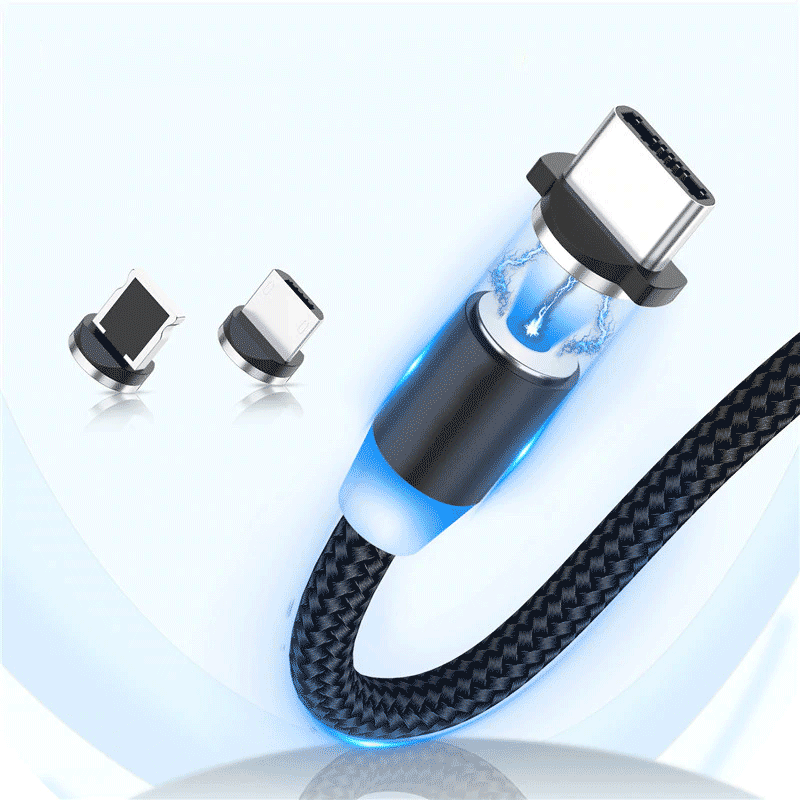 Magnetinis kabelis USB microUSB USB-C Iphone...