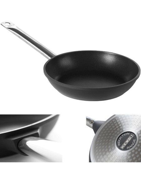 Profi Line indukcinė keptuvė pagaminta iš aliuminio, padengto titano skersmeniu. 240 mm – Hendi 629154