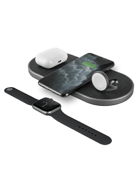 UNIQ Aereo Plus 3in1 30W indukcinis įkroviklis - juodas UNIQ Aereo Plus 3in1 30W indukcinis įkroviklis - juodas