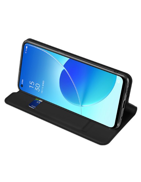 Dux Ducis Skin Pro dėklo dėklo dangtelis su atvartu, skirtas Oppo Reno6 4G juodas Dux Ducis Skin Pro dėklo dėklo dangtelis su atvartu, skirtas Oppo Reno6 4G juodas