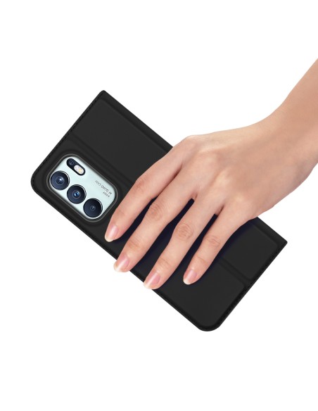 Dux Ducis Skin Pro dėklo dėklo dangtelis su atvartu, skirtas Oppo Reno6 4G juodas Dux Ducis Skin Pro dėklo dėklo dangtelis su atvartu, skirtas Oppo Reno6 4G juodas