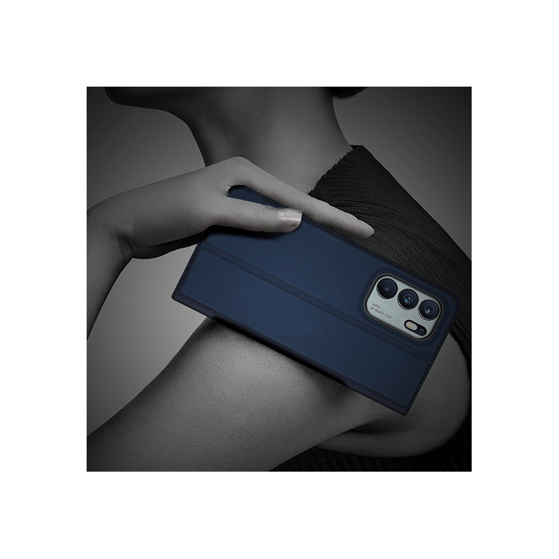 Dux Ducis Skin Pro dėklo dėklo dangtelis su atvartu, skirtas Oppo Reno6 4G juodas