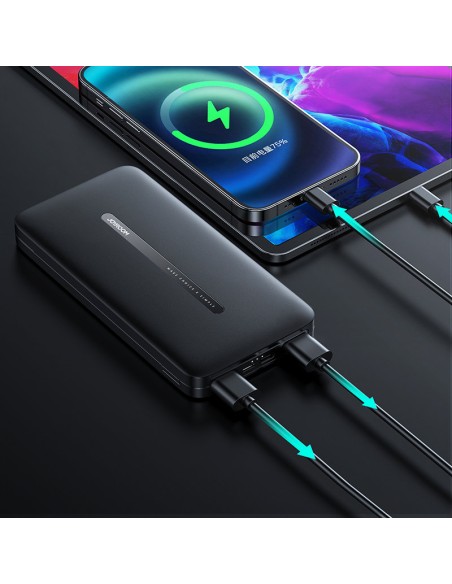 Joyroom Powerbank 10000mAh 2.1A 2x USB juoda (JR-T012 black) Joyroom Powerbank 10000mAh 2.1A 2x USB juoda (JR-T012 black)