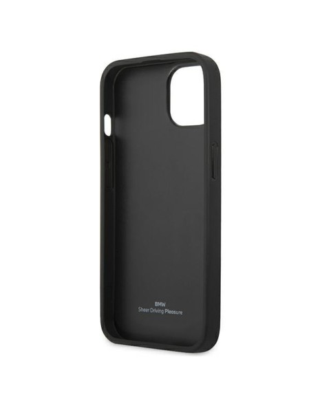 BMW Leather Curve Perforate dėklas iPhone 13 - raudonas BMW Leather Curve Perforate dėklas iPhone 13 - raudonas