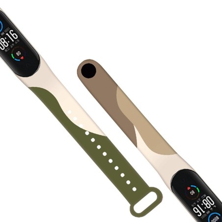 Dirželis Moro apyrankė, skirta Xiaomi Mi Band 4 / Mi Band 3 Silikoninio dirželio laikrodžio apyrankės modelis 3 Dirželis Moro apyrankė, skirta Xiaomi Mi Band 4 / Mi Band 3 Silikoninio dirželio laikrodžio apyrankės modelis 3
