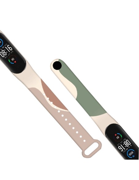 Dirželis Moro apyrankė, skirta Xiaomi Mi Band 4 / Mi Band 3 Silikoninio dirželio laikrodžio apyrankės modelis 4