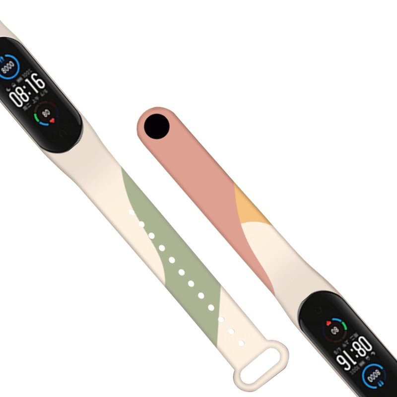 Dirželis Moro apyrankė, skirta Xiaomi Mi Band 4 / Mi Band 3 Silikoninio dirželio laikrodžio apyrankės modelis 5