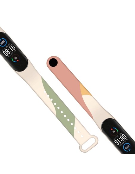Dirželis Moro apyrankė, skirta Xiaomi Mi Band 4 / Mi Band 3 Silikoninio dirželio laikrodžio apyrankės modelis 5 Dirželis Moro apyrankė, skirta Xiaomi Mi Band 4 / Mi Band 3 Silikoninio dirželio laikrodžio apyrankės modelis 5