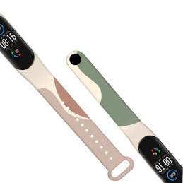 Dirželis Moro apyrankė, skirta Xiaomi Mi Band 6 / Mi Band 5 Silikoninio dirželio laikrodžio apyrankės modelis 4