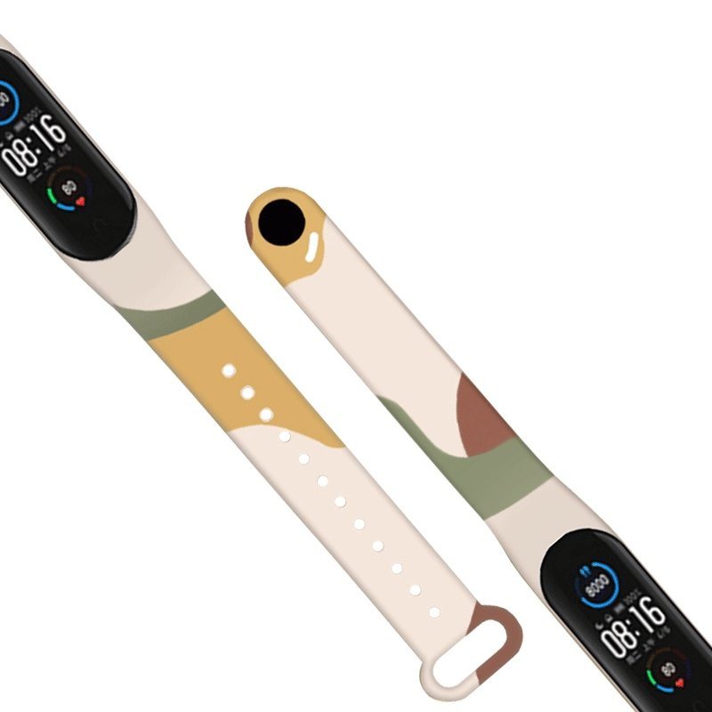 Dirželis Moro apyrankė, skirta Xiaomi Mi Band 6 / Mi Band 5 Silikoninio dirželio laikrodžio apyrankės modelis 7