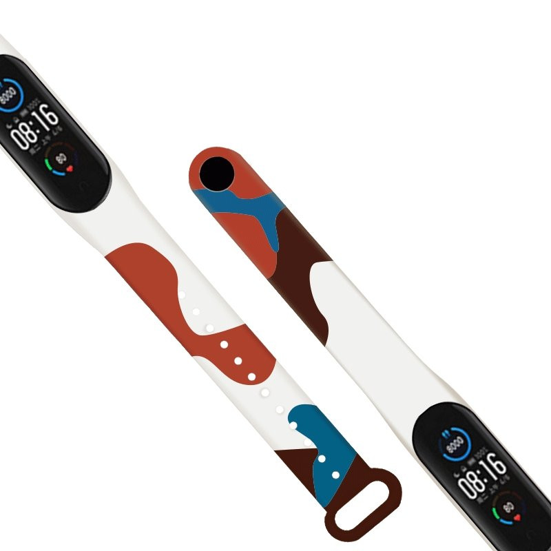 Dirželis Moro apyrankė, skirta Xiaomi Mi Band 6 / Mi Band 5 Silikoninio dirželio laikrodžio apyrankės modelis 8