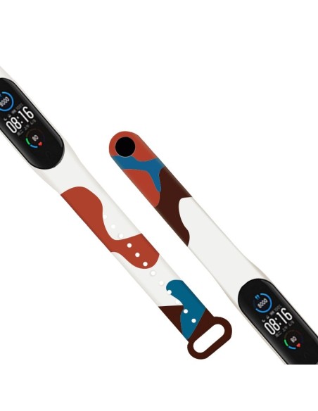 Dirželis Moro apyrankė, skirta Xiaomi Mi Band 6 / Mi Band 5 Silikoninio dirželio laikrodžio apyrankės modelis 8 Dirželis Moro apyrankė, skirta Xiaomi Mi Band 6 / Mi Band 5 Silikoninio dirželio laikrodžio apyrankės modelis 8