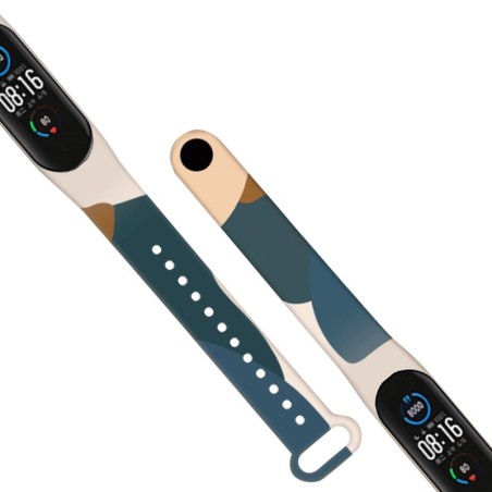 Apyrankė Moro, skirta Xiaomi Mi Band 6 / Mi Band 5, silikoninė apyrankė, apyrankės modelis 14 Apyrankė Moro, skirta Xiaomi Mi Band 6 / Mi Band 5, silikoninė apyrankė, apyrankės modelis 14