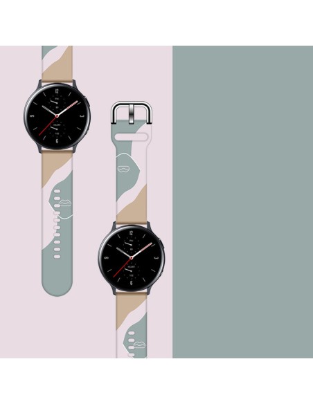 Apyrankės „Moro“ apyrankė, skirta „Samsung Galaxy Watch“, 42 mm silikoninio dirželio apyrankės raštas 17