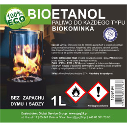 Bioalkoholis bioetanolis BIO kuras biožidiniui 1L