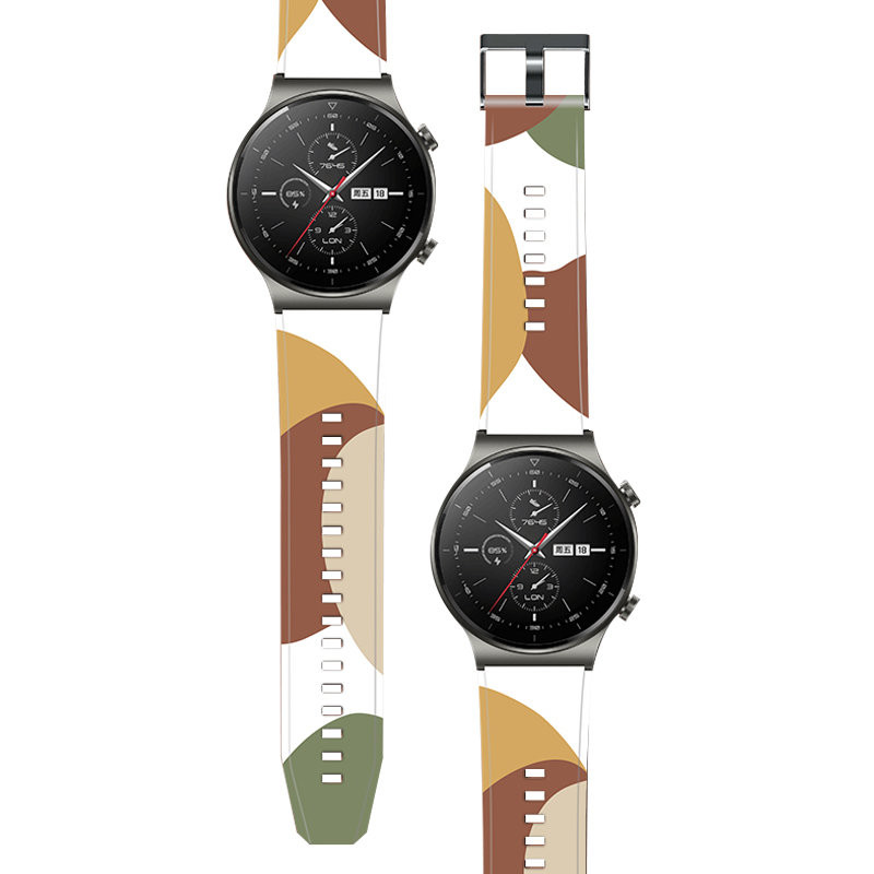 Camo dirželio apyrankė, skirta Huawei Watch GT2 Pro silikoninio dirželio laikrodžio apyrankės raštas (5)