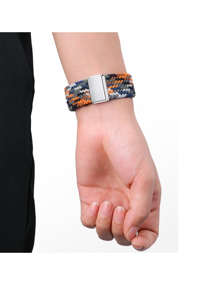 Medžiaginė dirželio apyrankė laikrodžiui 9 / 8 / 7 / 6 / SE / 5 / 4 / 3 / 2 (41 mm / 40 mm / 38 mm) iš pinto audinio dir...