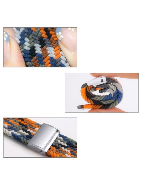 Medžiaginė dirželio apyrankė laikrodžiui 9 / 8 / 7 / 6 / SE / 5 / 4 / 3 / 2 (41 mm / 40 mm / 38 mm) iš pinto audinio dir...