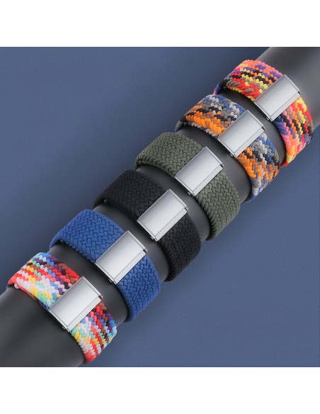 Medžiaginė dirželio apyrankė laikrodžiui 9 / 8 / 7 / 6 / SE / 5 / 4 / 3 / 2 (41 mm / 40 mm / 38 mm) iš pinto audinio dir...