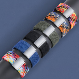 Medžiaginė apyrankė laikrodžiui 9 / 8 / 7 / 6 / SE / 5 / 4 / 3 / 2 (41 mm / 40 mm / 38 mm) Pinti audinio apyrankė, oranž...
