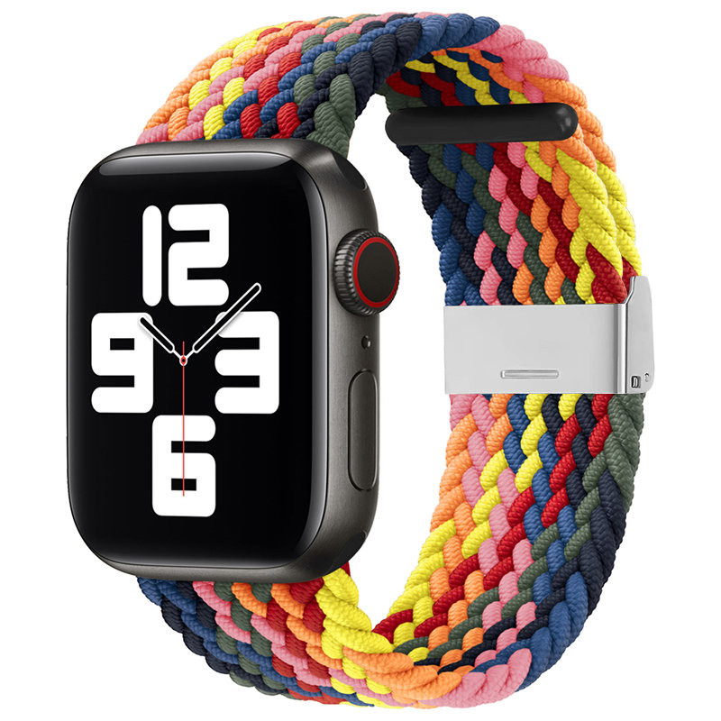 Medžiaginė apyrankė, skirta laikrodžiui Ultra / 9 / 8 / 7 / 6 / SE / 5 / 4 / 3 / 2 (49 mm / 45 mm / 44 mm / 42 mm) pinto...