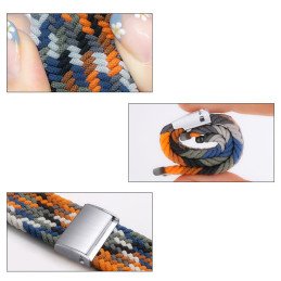 Dirželio audinys, skirtas Apple Watch Ultra / 9 / 8 / 7 / 6 / SE / 5 / 4 / 3 / 2 (49 / 45 / 44 / 42 mm) pintas - oranžin...