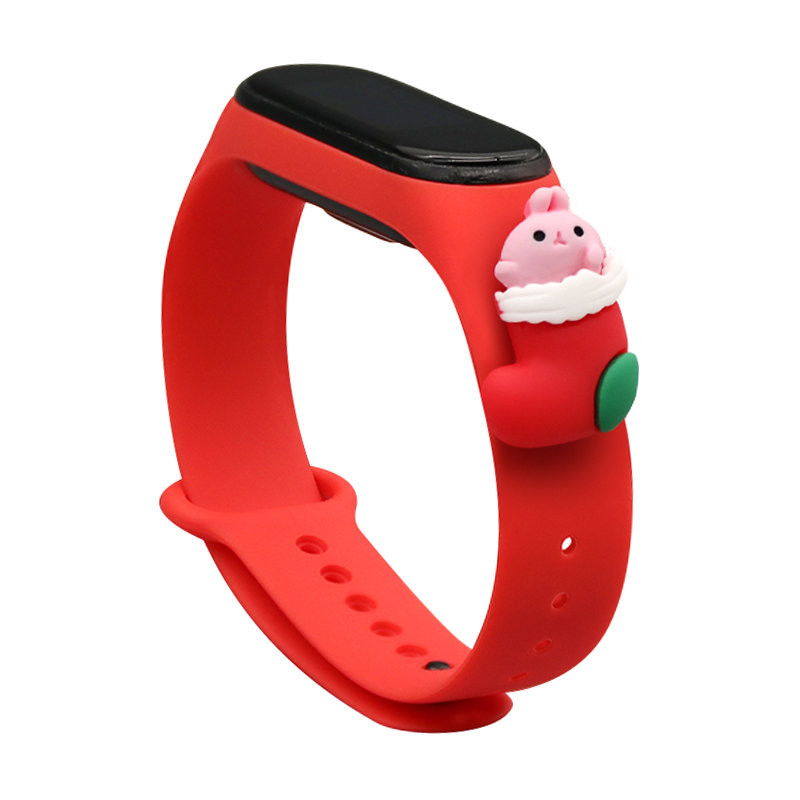 Kalėdinė apyrankė, skirta „Xiaomi Mi Band 4“ / „Mi Band 3“, kalėdinė silikoninė apyrankė, raudona (Kalėdų Senelis 1) Kalėdinė apyrankė, skirta „Xiaomi Mi Band 4“ / „Mi Band 3“, kalėdinė silikoninė apyrankė, raudona (Kalėdų Senelis 1)