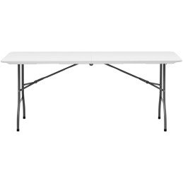 Baltas sulankstomas sodo maitinimo stalas iki 150 kg 180 x 75 x 74 cm