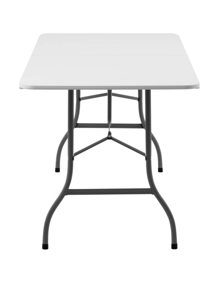 Baltas sulankstomas sodo maitinimo stalas iki 150 kg 180 x 75 x 74 cm Baltas sulankstomas sodo maitinimo stalas iki 150 kg 180 x 75 x 74 cm