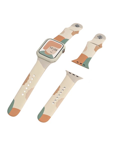 Apyrankė Moro, skirta Apple Watch Ultra / 9 / 8 / 7 / 6 / SE / 5 / 4 / 3 / 2 (49 mm / 45 mm / 44 mm / 42 mm) silikoninio...