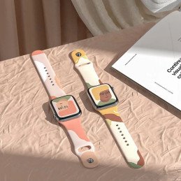 Apyrankė Moro, skirta Apple Watch Ultra / 9 / 8 / 7 / 6 / SE / 5 / 4 / 3 / 2 (49 mm / 45 mm / 44 mm / 42 mm) silikoninio...