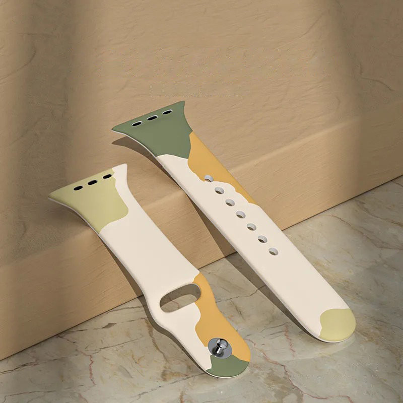 Apyrankė Moro, skirta Apple Watch Ultra / 9 / 8 / 7 / 6 / SE / 5 / 4 / 3 / 2 (49 mm / 45 mm / 44 mm / 42 mm) silikoninio...