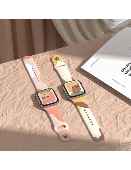 „Apple Watch 9 / 8 / 7 / 6 / SE / 5 / 4 / 3 / 2 (41 mm / 40 mm / 38 mm) silikoninio dirželio laikrodžio apyrankės 1 mode...