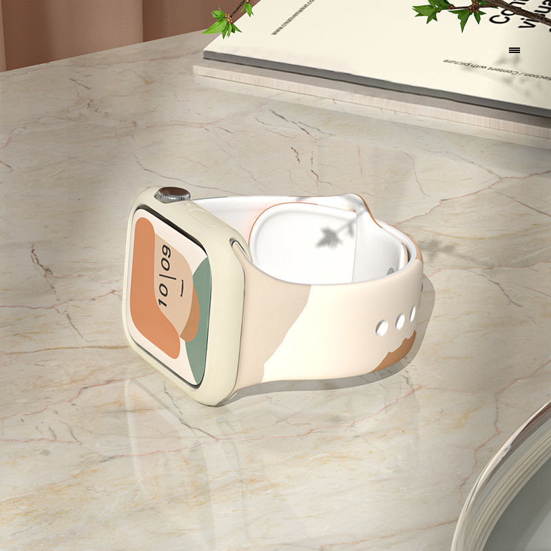 „Apple Watch 9 / 8 / 7 / 6 / SE / 5 / 4 / 3 / 2 (41 mm / 40 mm / 38 mm) silikoninio dirželio laikrodžio apyrankės 1 mode...