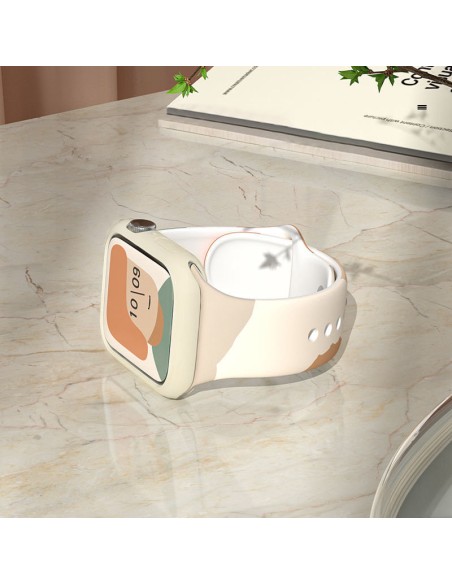 „Apple Watch 9 / 8 / 7 / 6 / SE / 5 / 4 / 3 / 2 (41 mm / 40 mm / 38 mm) silikoninio dirželio laikrodžio apyrankės 1 mode...