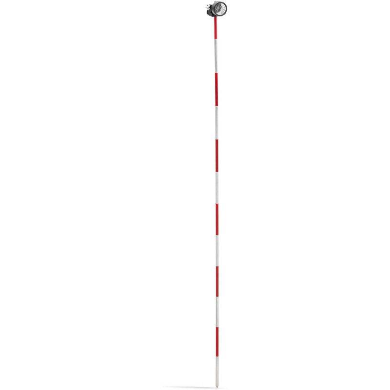 Mini prizminis geodezinis tolimačio veidrodis su stulpo sidabro danga Dia. 3,5 cm 1,26 m