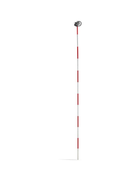 Mini prizminis geodezinis tolimačio veidrodis su stulpo sidabro danga Dia. 3,5 cm 1,26 m Mini prizminis geodezinis tolimačio veidrodis su stulpo sidabro danga Dia. 3,5 cm 1,26 m