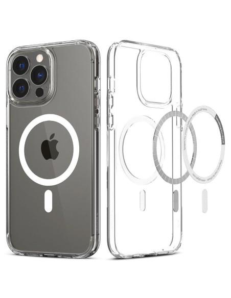 Spigen Ultra Hybrid Mag dėklas su MagSafe, skirtas iPhone 13 Pro Max - baltas Spigen Ultra Hybrid Mag dėklas su MagSafe, skirtas iPhone 13 Pro Max - baltas