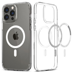 Spigen Ultra Hybrid Mag dėklas su MagSafe, skirtas iPhone 13 Pro Max - baltas