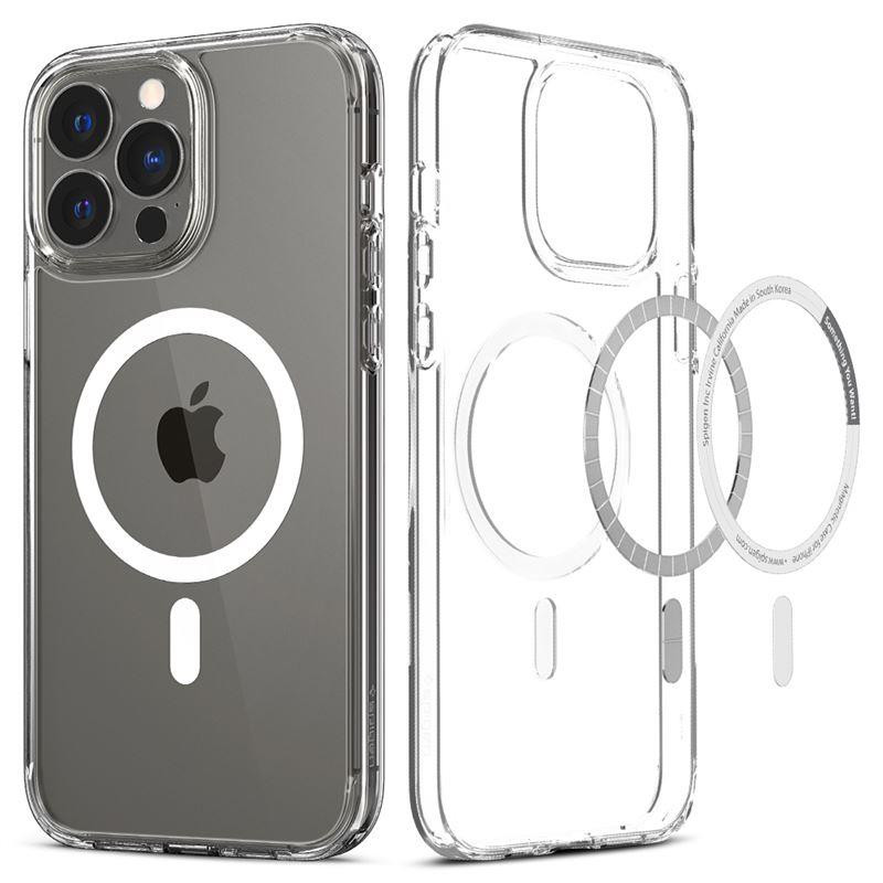 Spigen Ultra Hybrid Mag dėklas su MagSafe, skirtas iPhone 13 Pro Max - baltas